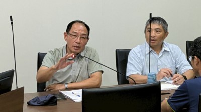 強化馬太鞍溪堰塞湖應變作為 ，林業保育署拜會花蓮縣政府攜手合作防災。(左為林業保育署副署長廖一光)